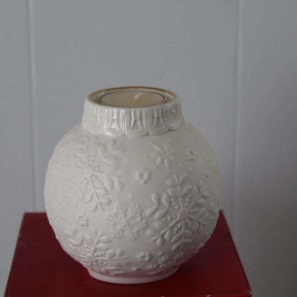 Lenox Ornamental Glow Snowflake Tealight Votive Holder EUC - Picture 2 of 7
